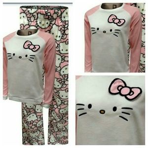 Hello Kitty pretty bow pink pajama set size L